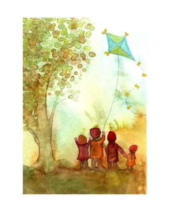 anne hunold vier kinder mit flugdrachen ginger fairy