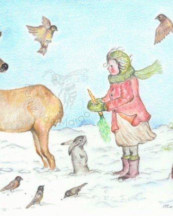 eentjevanmargo dieren voeren winter ginger fairy
