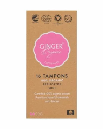ginger organic tampons mini applicator ginger fairy