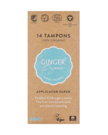 ginger organic tampons super applicator ginger fairy