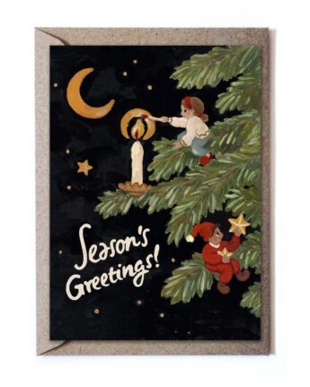 kaart season greetings ginger fairy