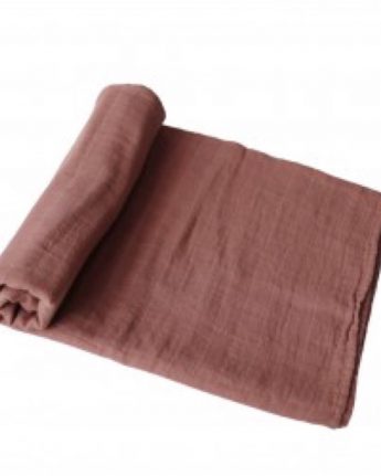 mushie swaddle cognac ginger fairy